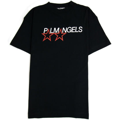 Palm Angels Racing Star T Shirt Black/white