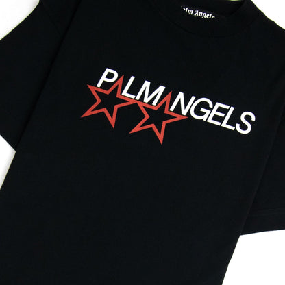 Palm Angels Racing Star T Shirt Black/white