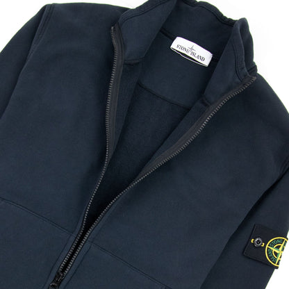 Stone Island Full Zip Patch Sweatshirt Navy Blue V0020