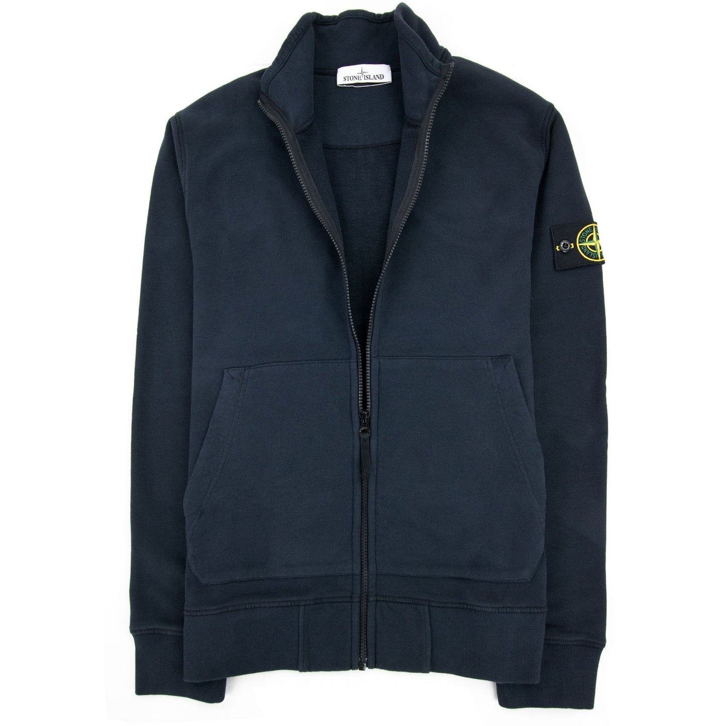 Stone Island Full Zip Patch Sweatshirt Navy Blue V0020
