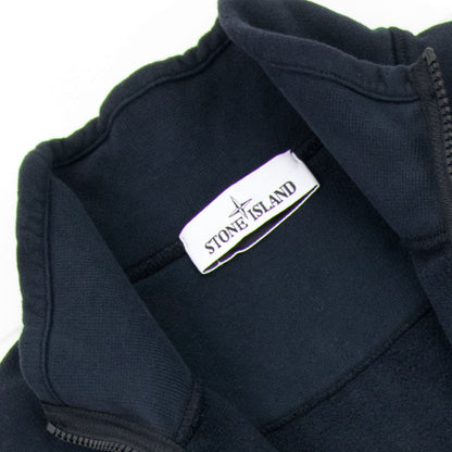 Stone Island Full Zip Patch Sweatshirt Navy Blue V0020