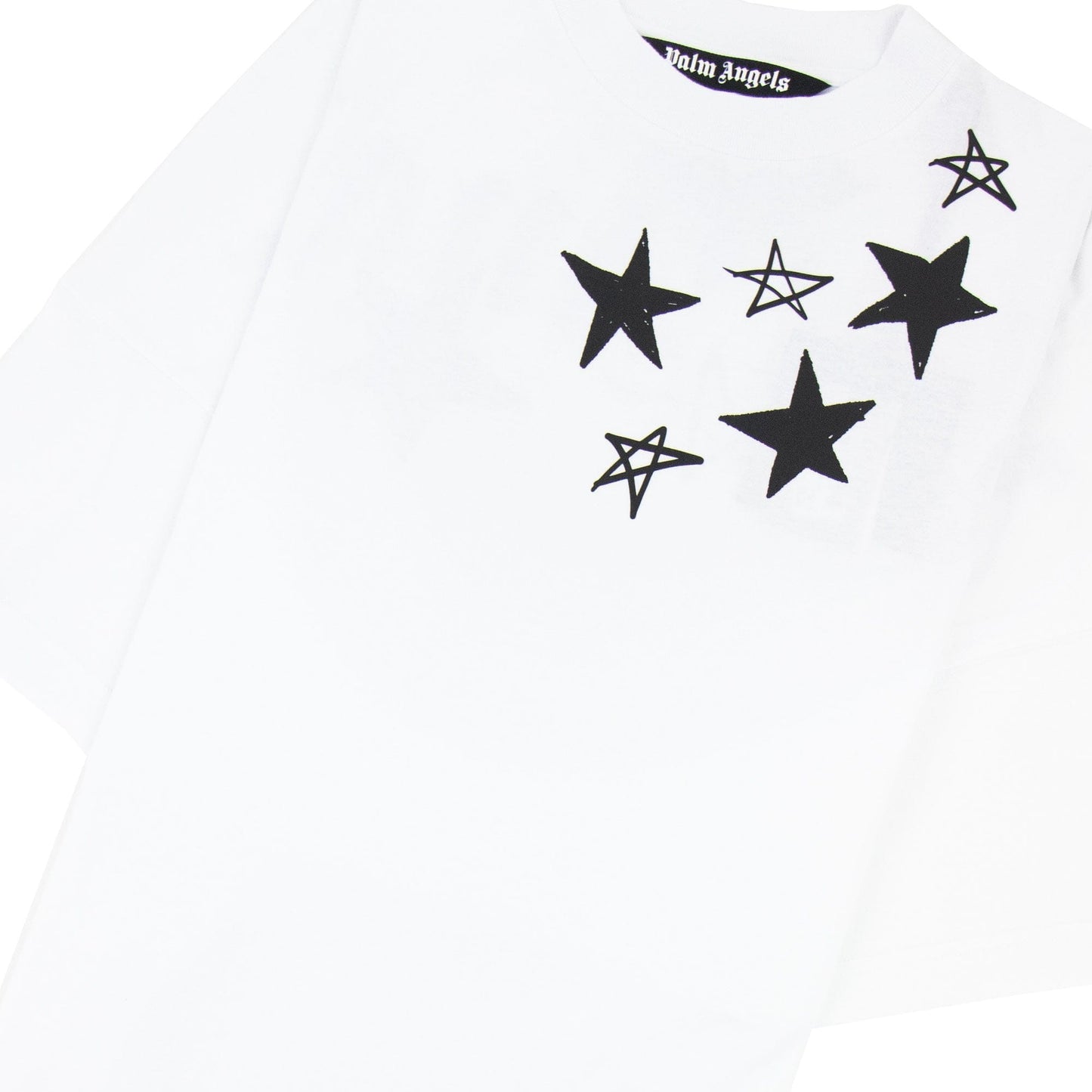Palm Angels Shooting Stars Overlogo T Shirt White/black