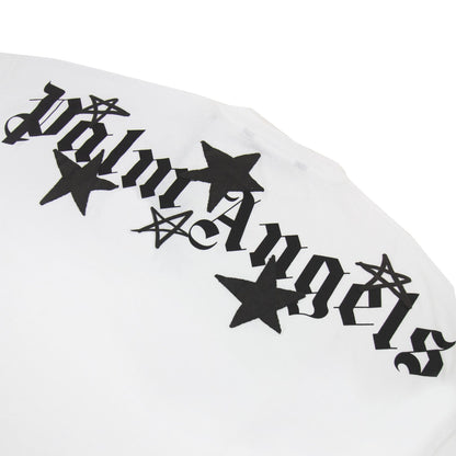 Palm Angels Shooting Stars Overlogo T Shirt White/black