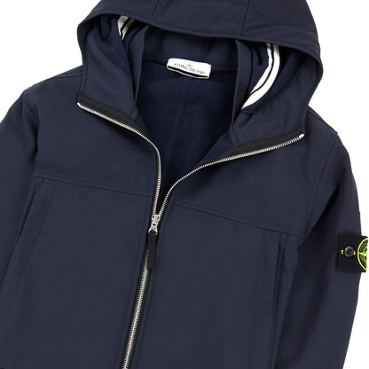 Stone Island Q0122 Soft Shell-R Coat Navy