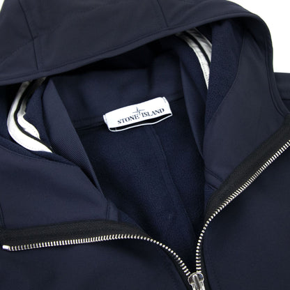 Stone Island Q0122 Soft Shell-R Coat Navy