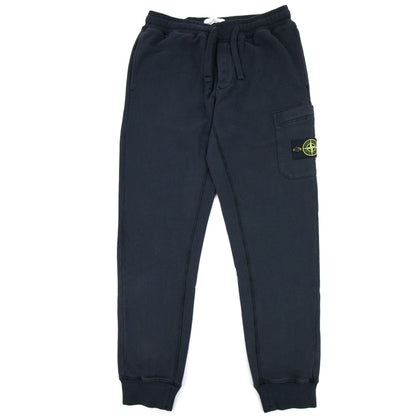 Stone Island 64520 Brushed Cotton Fleece Slim Fit Navy Blue V0020