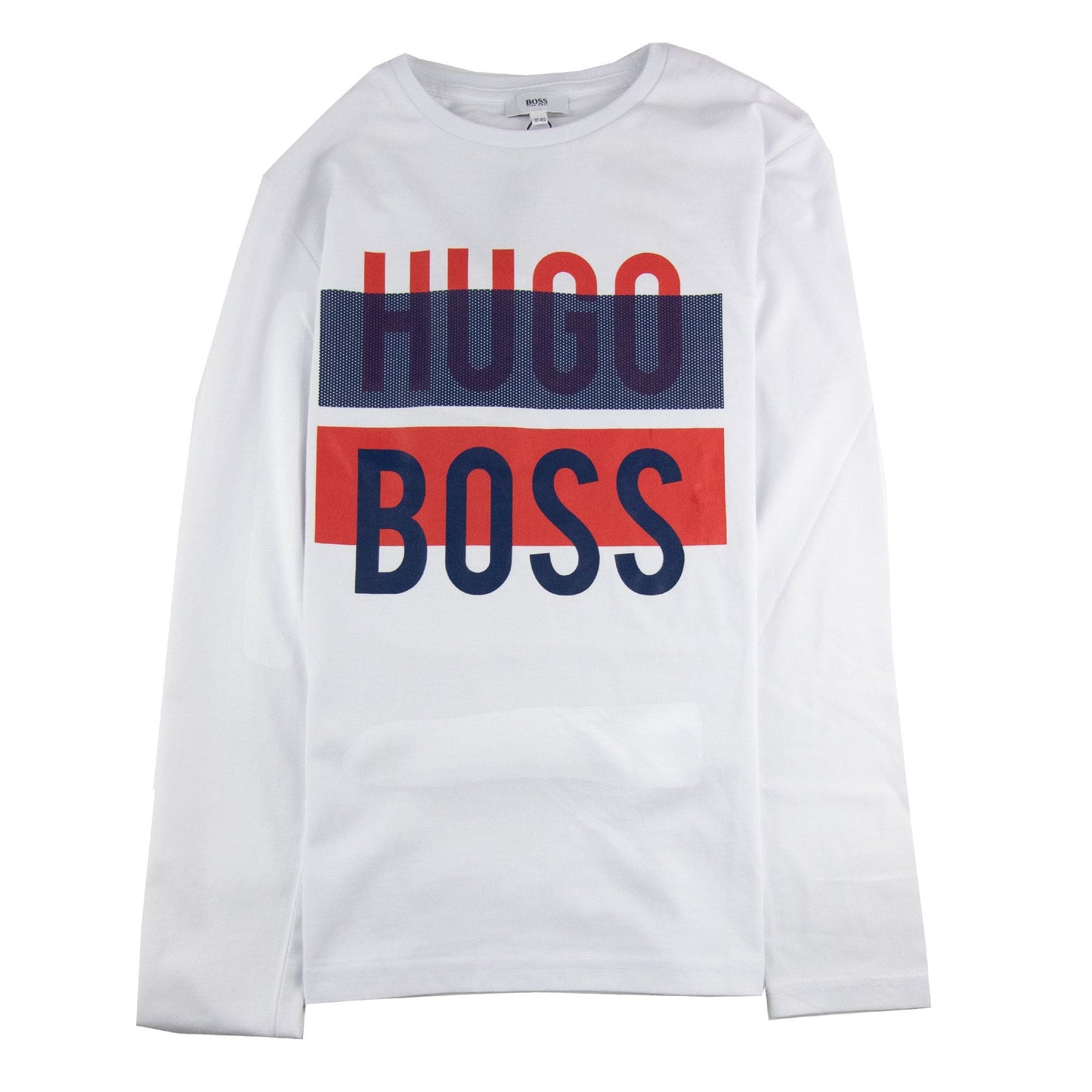 Hugo Boss Kids Printed Logo L/s T Shirt White