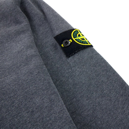 Stone Island Open Zip Up Hooded Sweatshirt Dark Grey V0m67