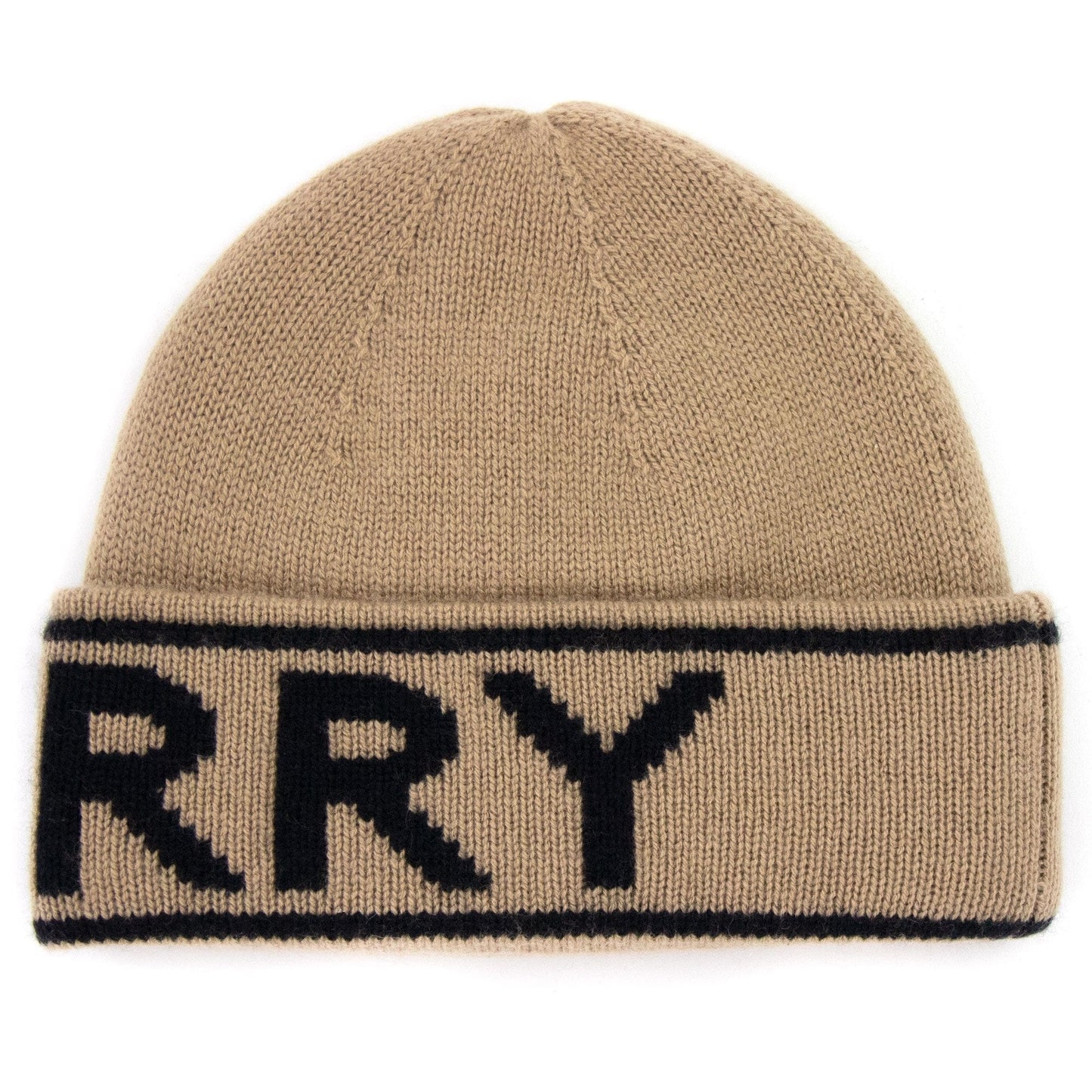 Burberry Logo Intarsia Cashmere Beanie Archive Beige