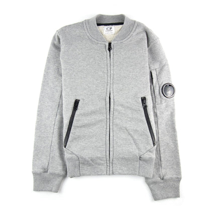 Cp Company Undersixteen Light Fleece Zip Up Bomber Sweatshirt Grey M93