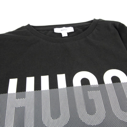 Hugo Boss Kids Printed Logo L/s T Shirt Black