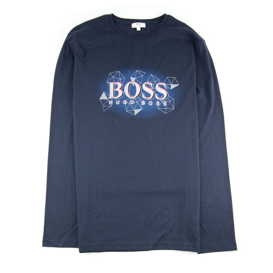 Hugo Boss Kids Logo L/s T Shirt Navy