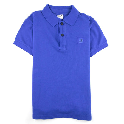 Cp Company Undersixteen Logo S/s Polo Shirt Blue 854