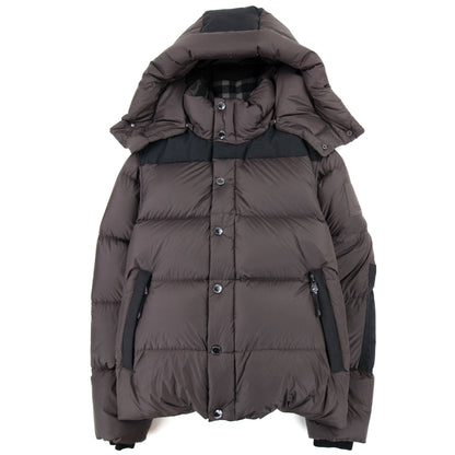 Burberry Detachable Sleeve Hooded Puffer Jacket Brown