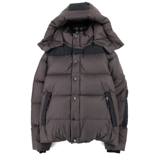 Burberry Detachable Sleeve Hooded Puffer Jacket Brown