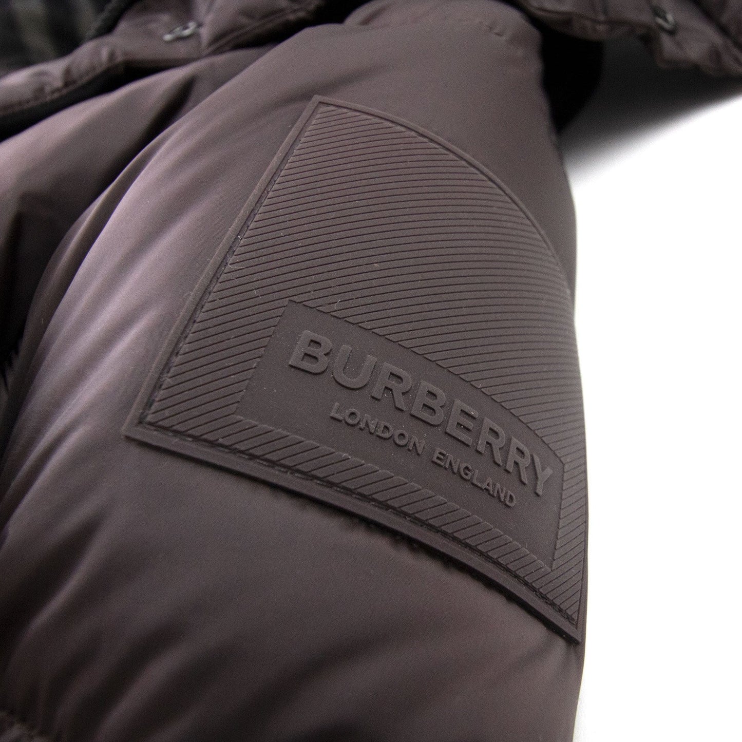 Burberry Detachable Sleeve Hooded Puffer Jacket Brown