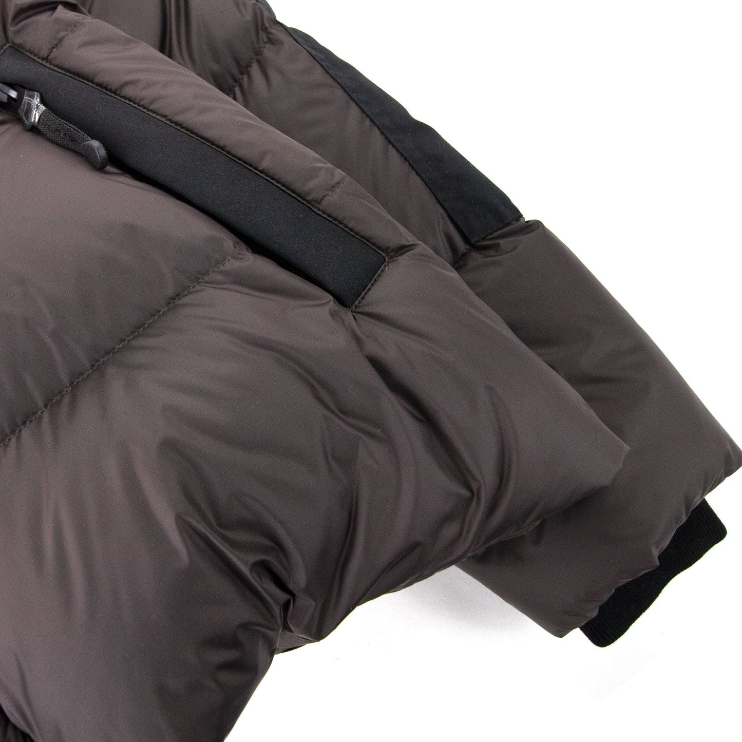 Burberry Detachable Sleeve Hooded Puffer Jacket Brown