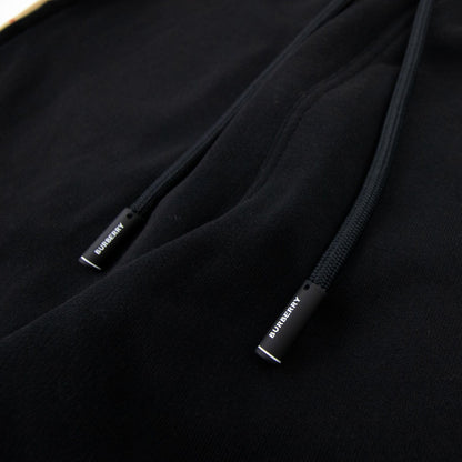 Burberry Vintage Check Panel Cotton Jogging Pants Black