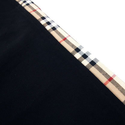 Burberry Vintage Check Panel Cotton Jogging Pants Black