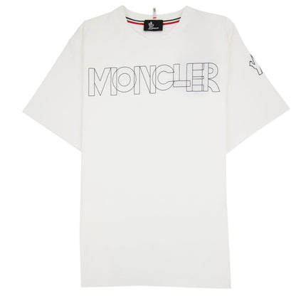 Moncler Logo Maglia Crewneck T Shirt White 034