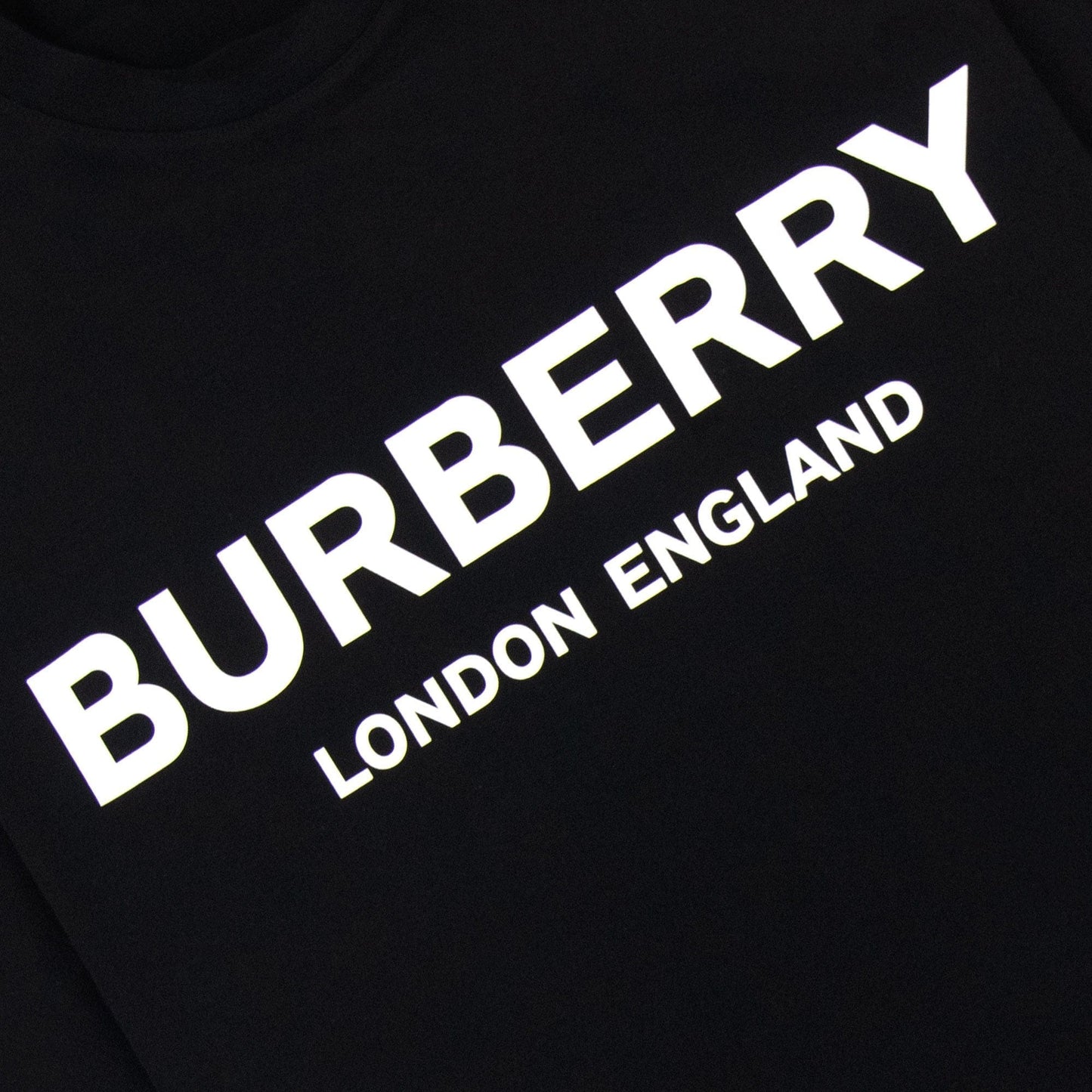 Burberry Logo Print T Shirt Black