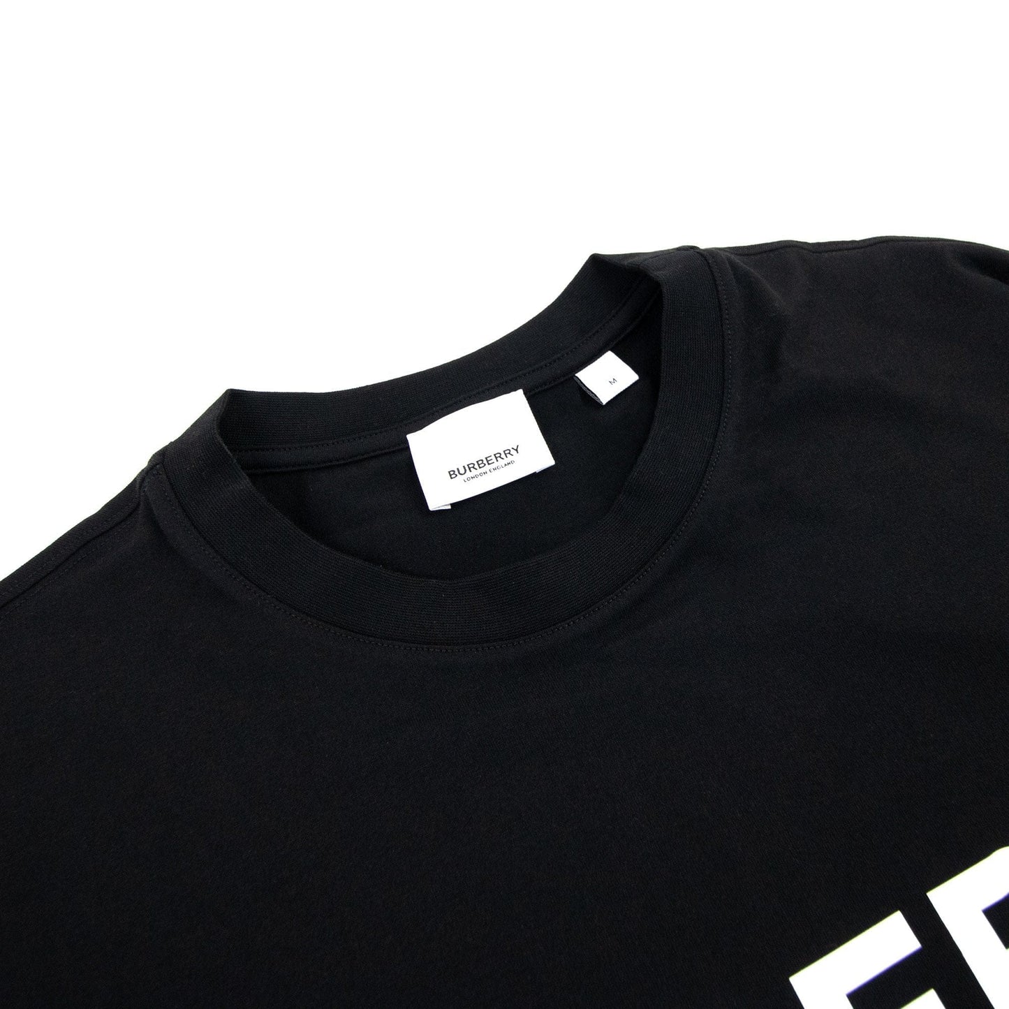 Burberry Logo Print T Shirt Black