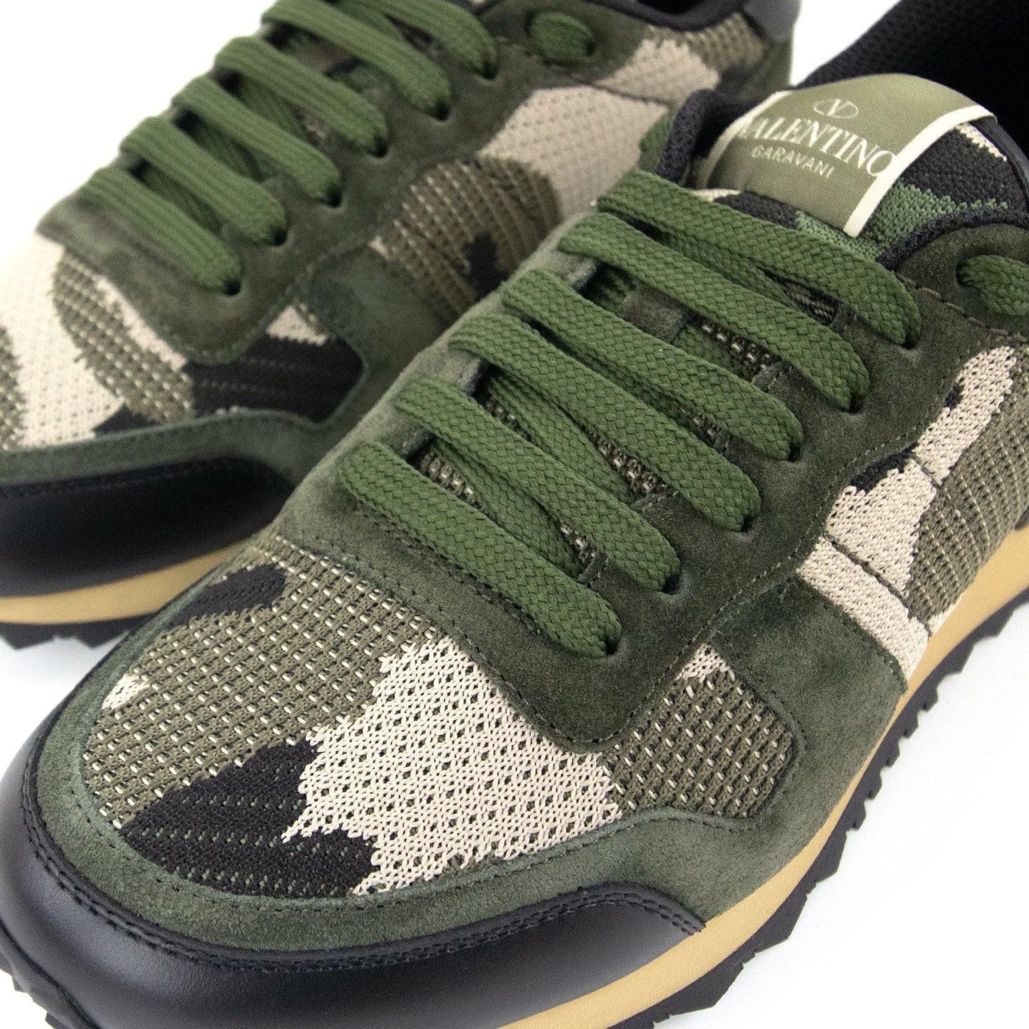 Valentino Mesh Fabric Camouflage Sneaker Camo
