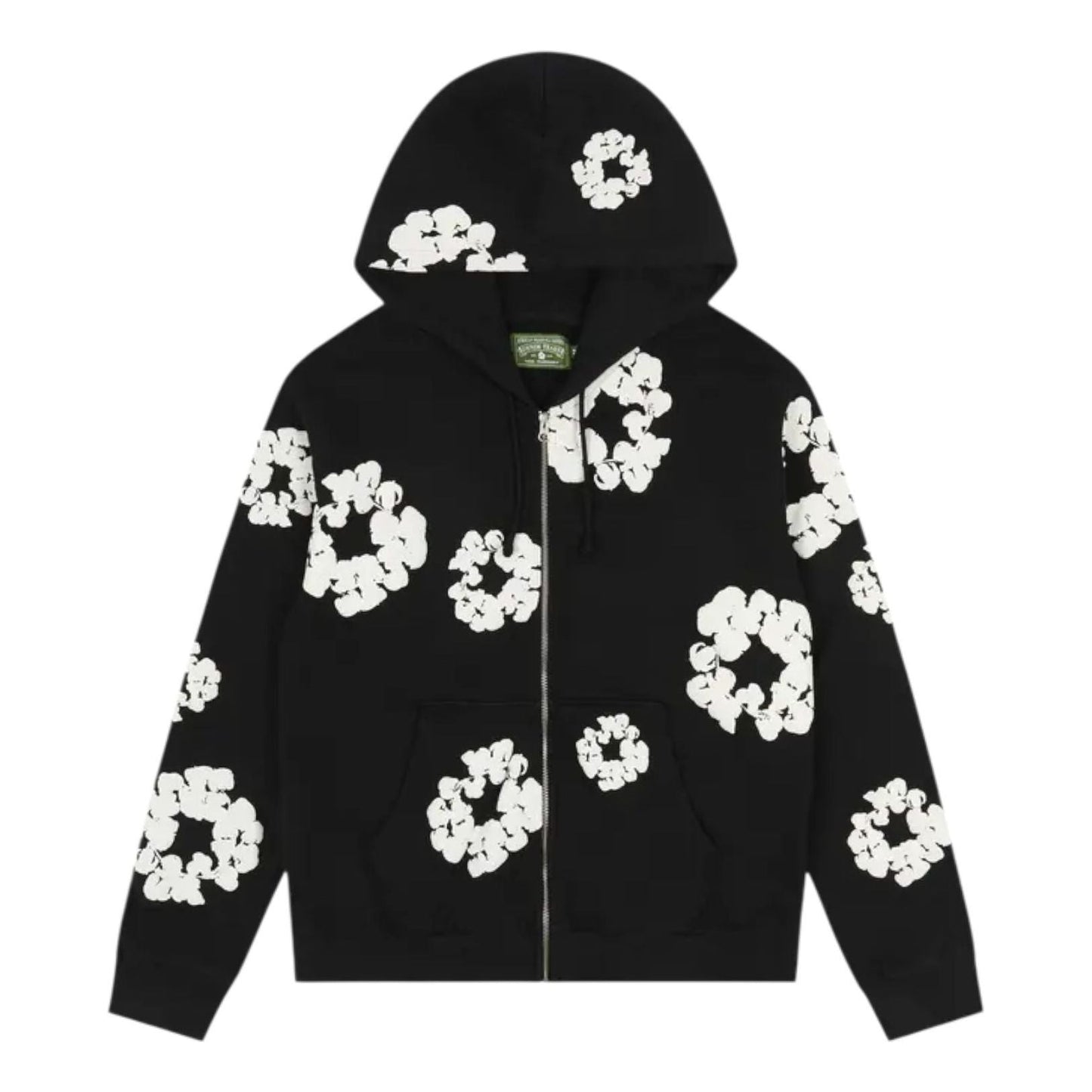 Denim Tears Cotton Wreath Zip Hoodie 'Black' SS25TZH11412036
