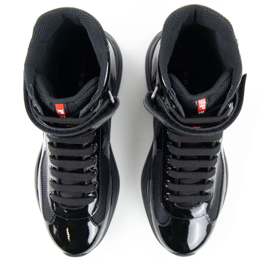 Prada America's Cup Bike High Top Sneaker Boot Nero