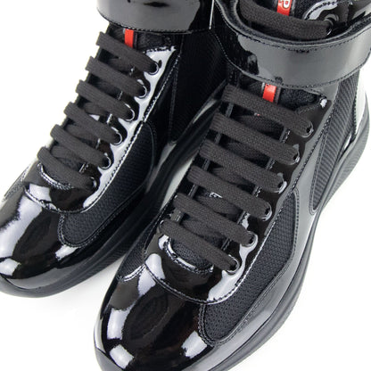Prada America's Cup Bike High Top Sneaker Boot Nero