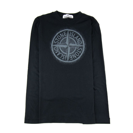 Stone Island Junior 21154 Compass L/s T Shirt Black Voo29