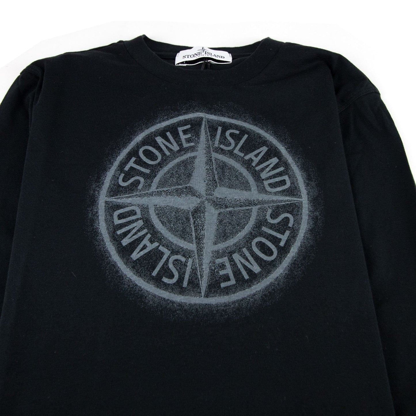 Stone Island Junior 21154 Compass L/s T Shirt Black Voo29