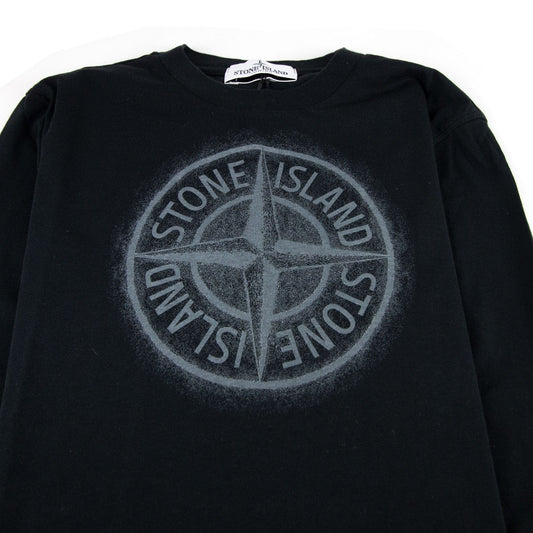 Stone Island Junior 21154 Compass L/s T Shirt Black Voo29