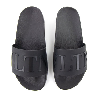 Valentino Vltn Slides Black/black