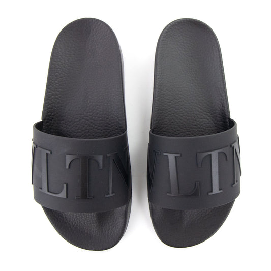 Valentino Vltn Slides Black/black