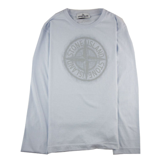 Stone Island Junior 21154 Compass L/s T Shirt Pale Blue V0040