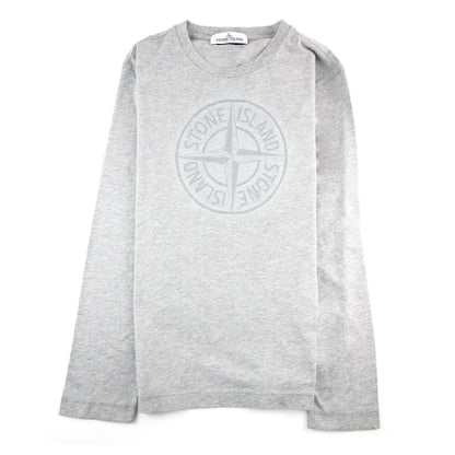 Stone Island Junior 21154 Compass L/s T Shirt Grey V1064