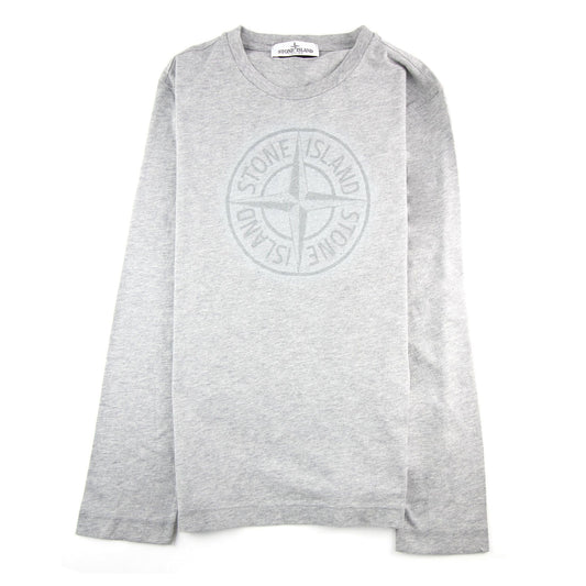 Stone Island Junior 21154 Compass L/s T Shirt Grey V1064