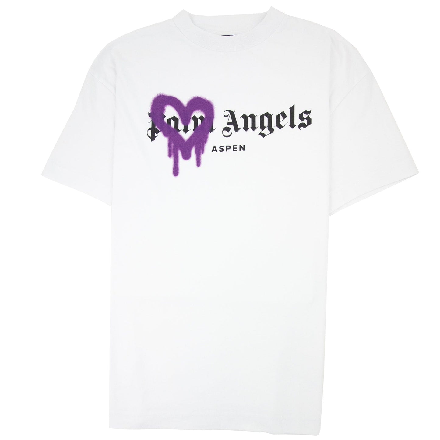 Palm Angels Aspen Sprayed T Shirt White/purple