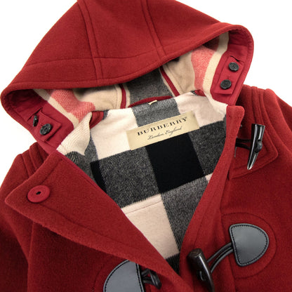 Burberry Woman Wool Duffle Coat Parade Red