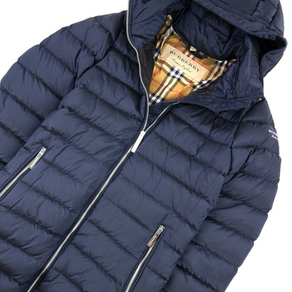 Burberry Limehouse Puffa Long Coat Navy Blue