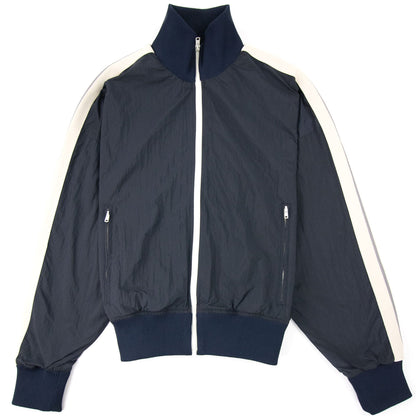 Palm Angels Curved Logo Wr Nylon Track Jacket Navy Blue