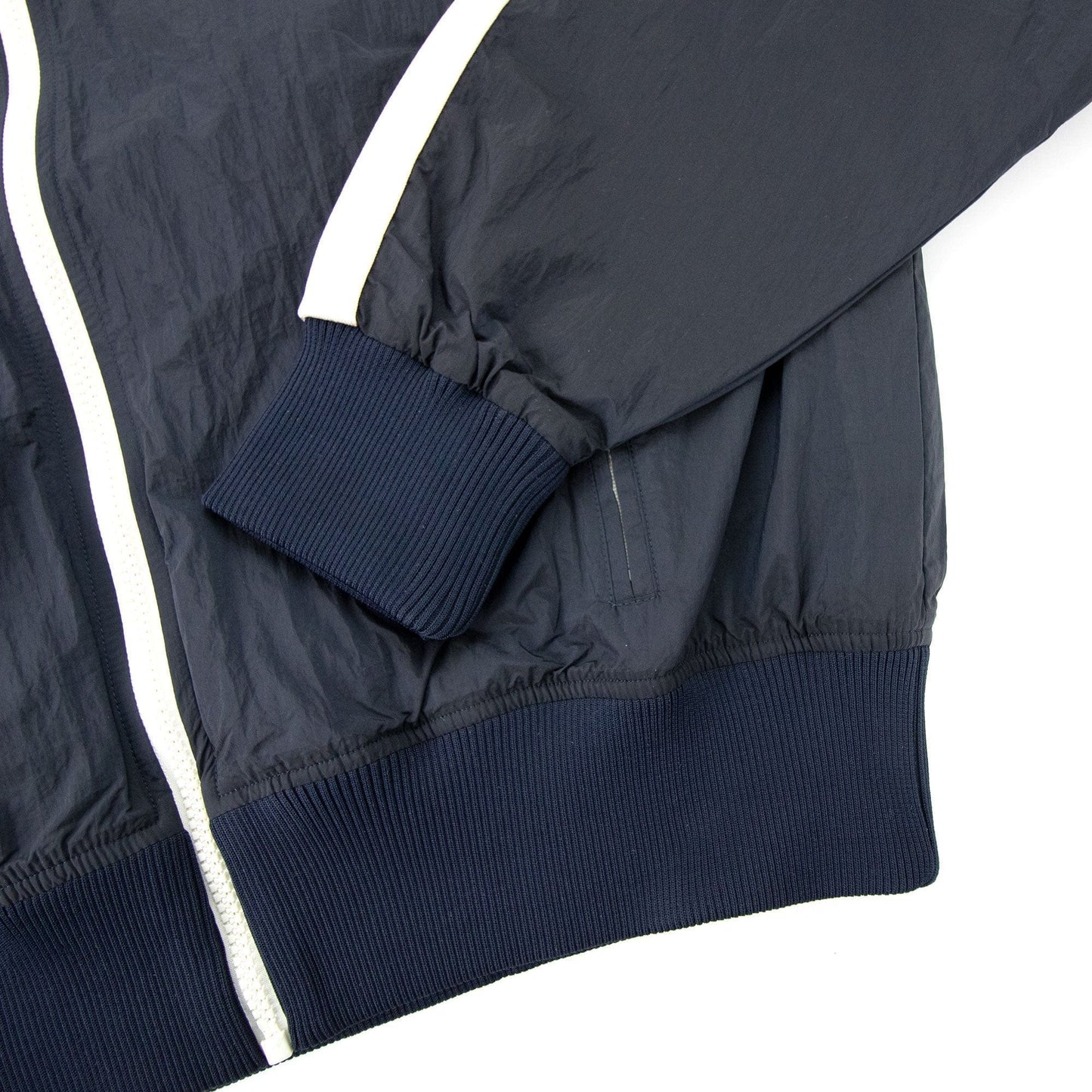 Palm Angels Curved Logo Wr Nylon Track Jacket Navy Blue