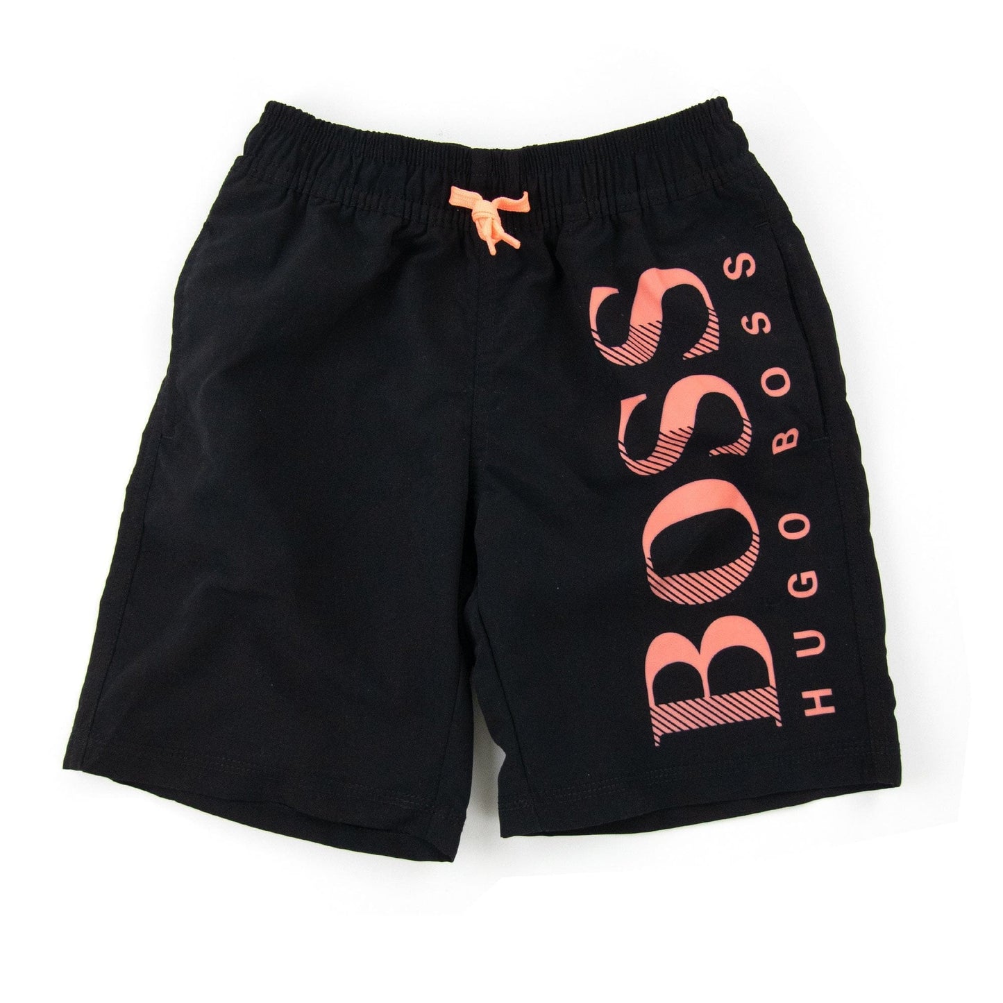Hugo Boss Kids Thigh Branded Swimshorts Black/orange