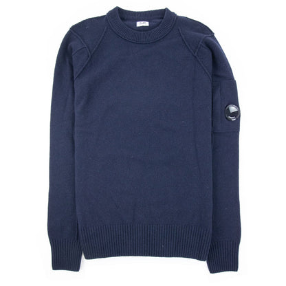 Cp Company Arm Lense Knitted Sweatshirt Navy 888