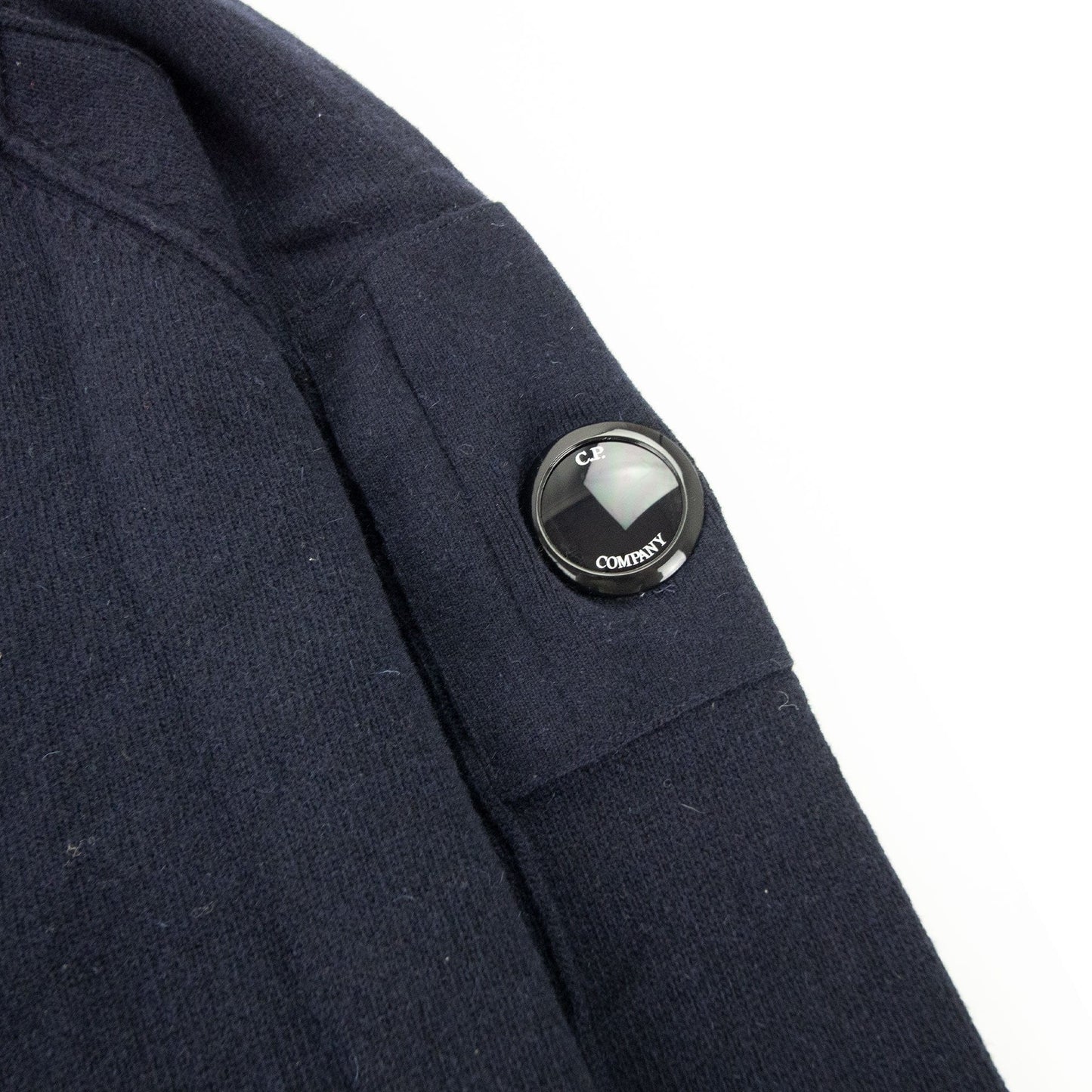 Cp Company Arm Lense Knitted Sweatshirt Navy 888
