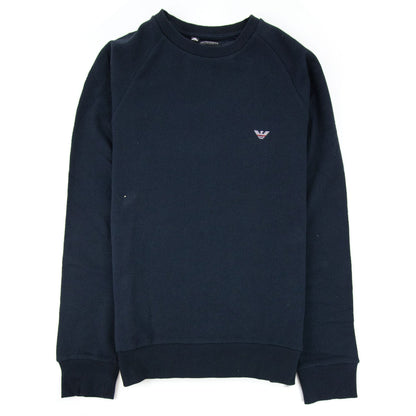 Emporio Armani Eagle Logo Light Weight Sweater Navy