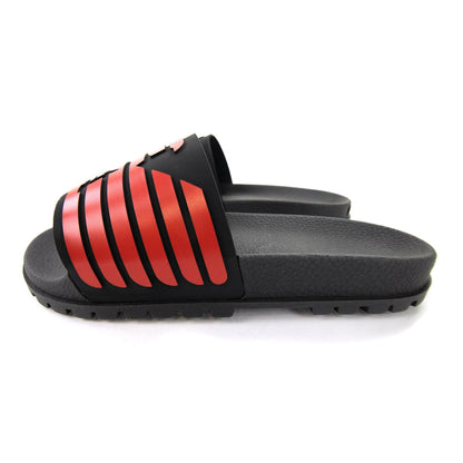 Emporio Armani GA Eagle Logo Rubber Sliders Black/red