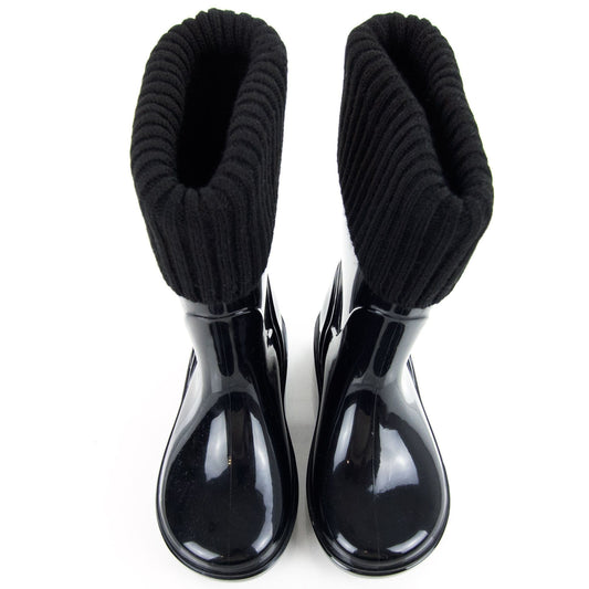 Moncler Junior Rain Boots Black 999