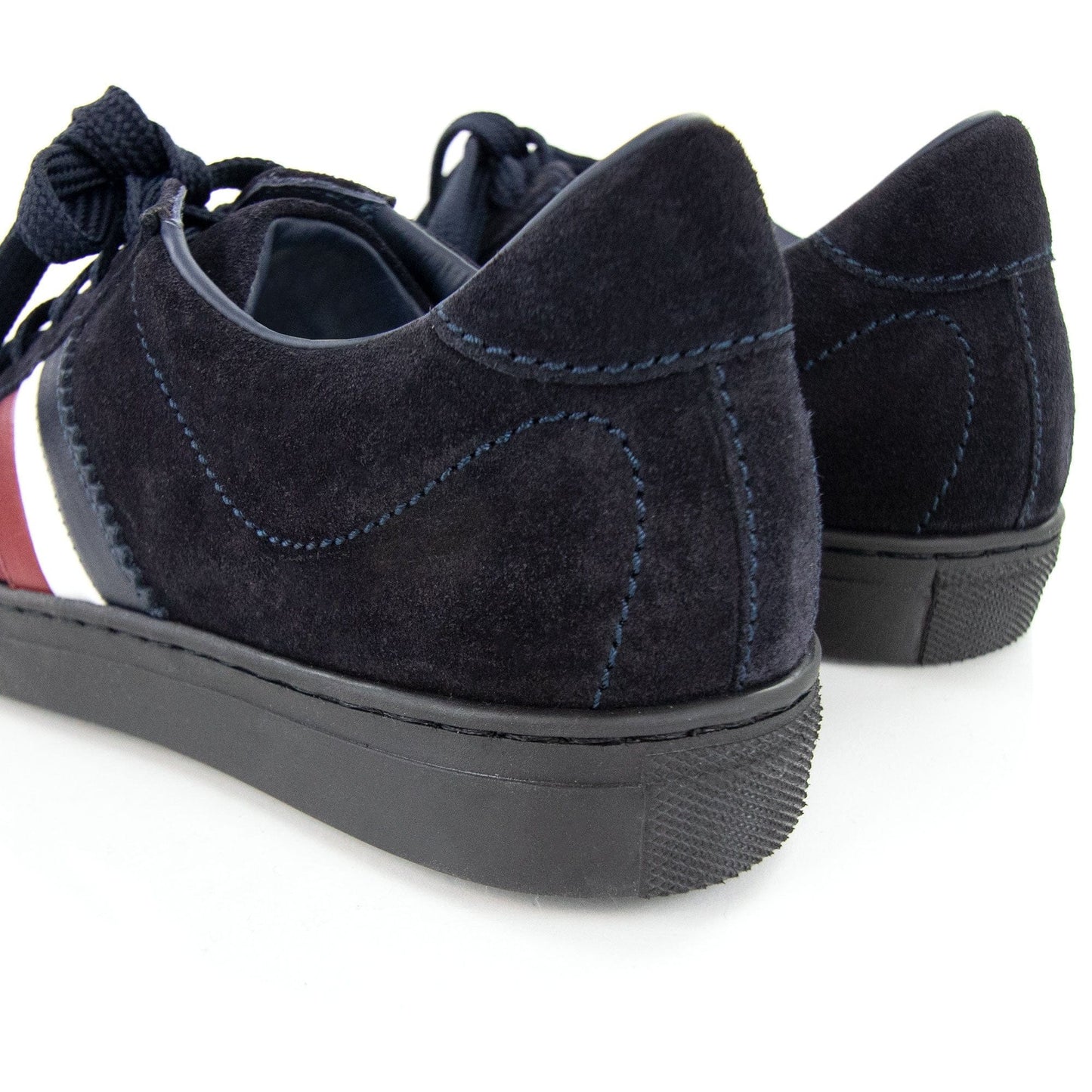 Moncler Junior Monaco Stripe Low Trainers Navy 778